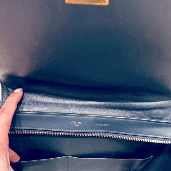 Celine Trapeze Tricolor Leather Handbag with Detachable Shoulder Strap. - Picture 11 of 16